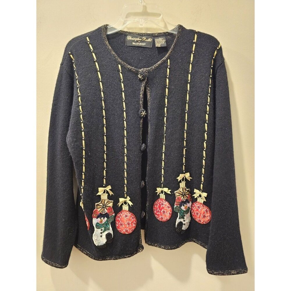 Vintage Christopher Radko by BellePointe Lambswool Angora Christmas Sweater‎ L